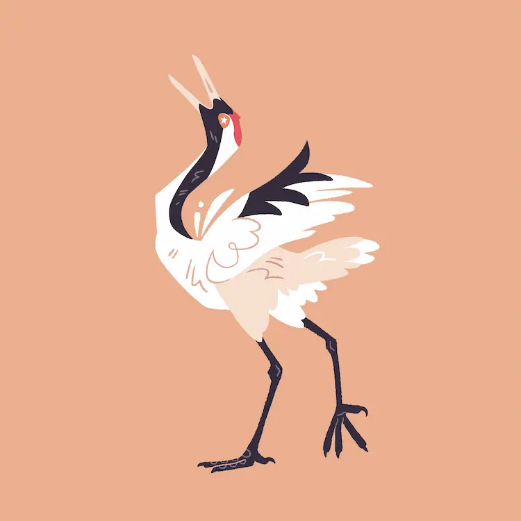 Red-Crowned Crane