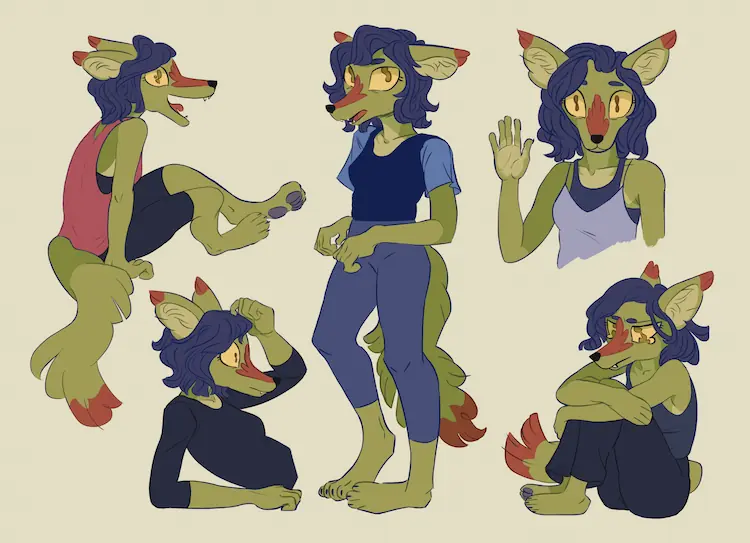 Another character design sheet for Sheyote.